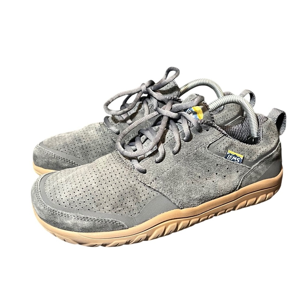 Lems Primal Zen Shoes Unisex Men 9.5 Women 11 Graphite Suede Minimalist Barefoot